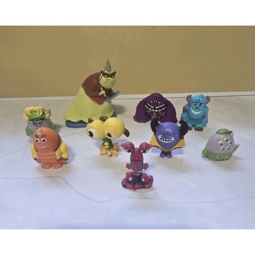 Monster's University Character Figurines By Spin Master Lot Of 9 Characters